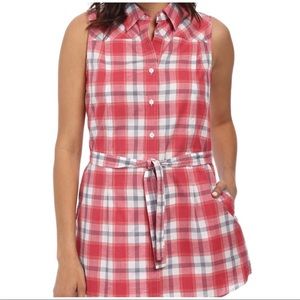 NWT Pendleton Sleeveless Belted Button Down Top